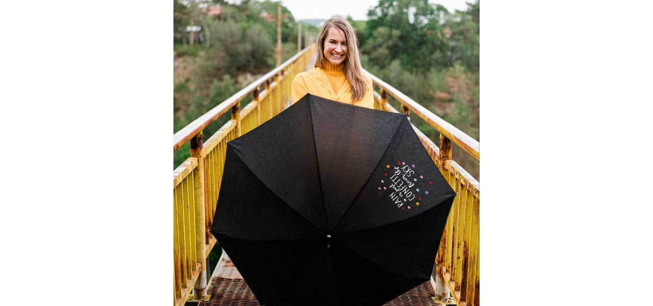 einen Regenschirm beplotten