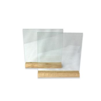 Glasplatten mit Holzständer groß
