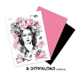 Set Bügelbilder Magnolia