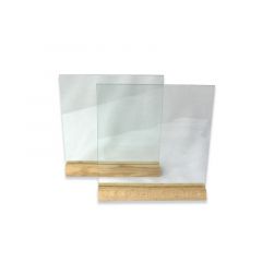 Glasplatten mit Holzständer