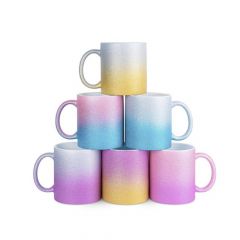 Glitzertasse mit Verlauf, 2er Set