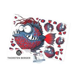 Bügelbilder Piranha einzeln
