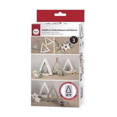 Silikon Gießform Teelichtbaum und Sterne