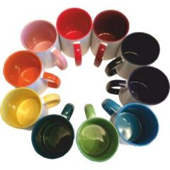 Weiße Keramik-Tasse Two Tone zum Sublimieren