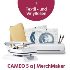 Starterset – Cameo 5 a Plotter + MerchMaker 23x30,5cm Transferpresse	