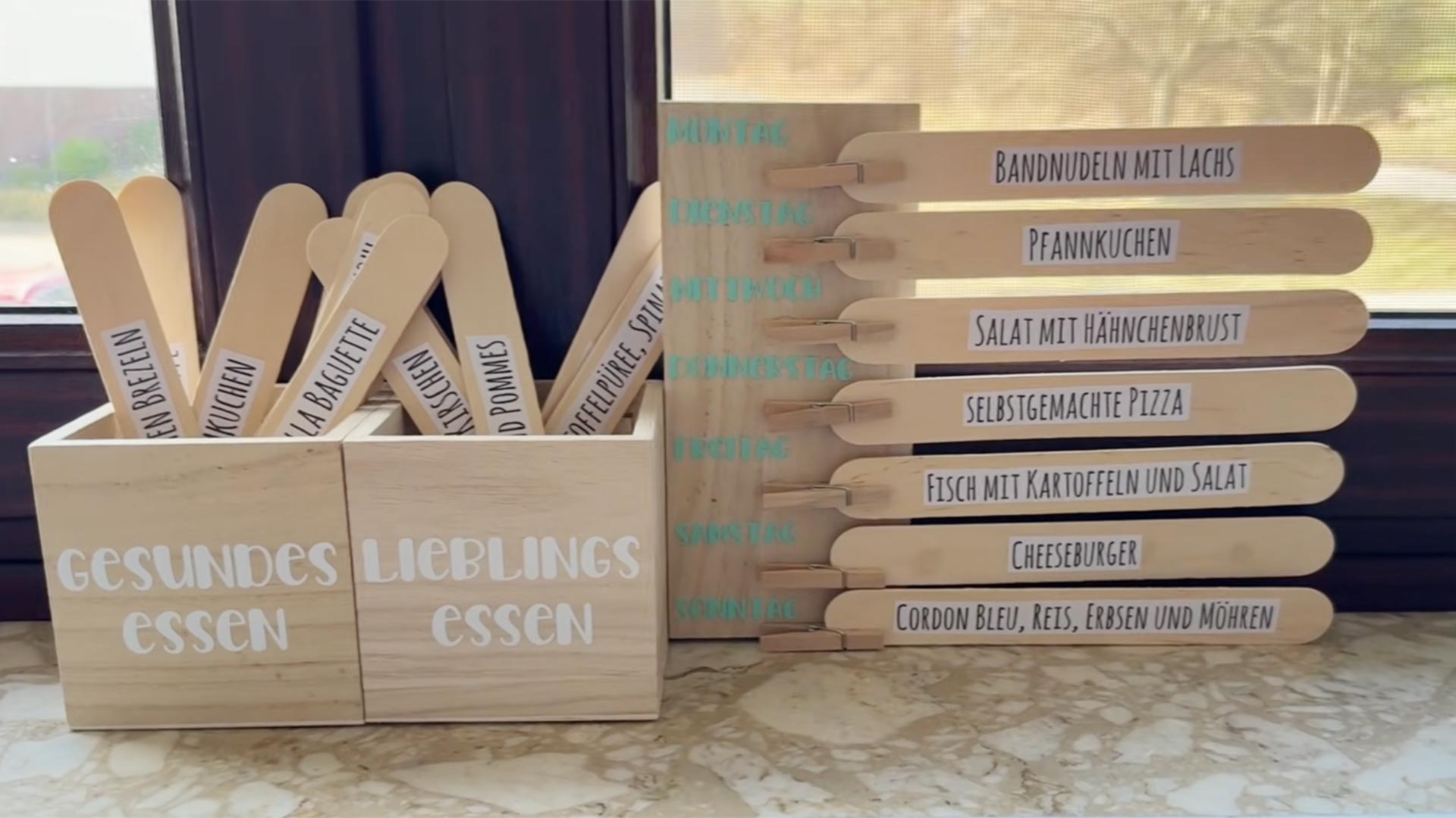 Essensplan selbst machen, Flexfolie, Vinylfolie, Holz plotten